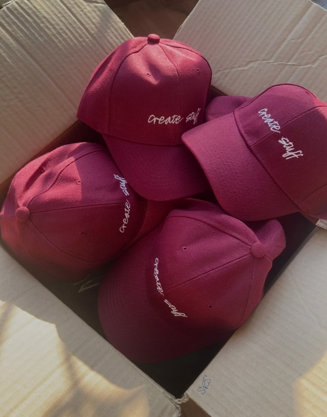 Burgundy "Create Stuff" Cap