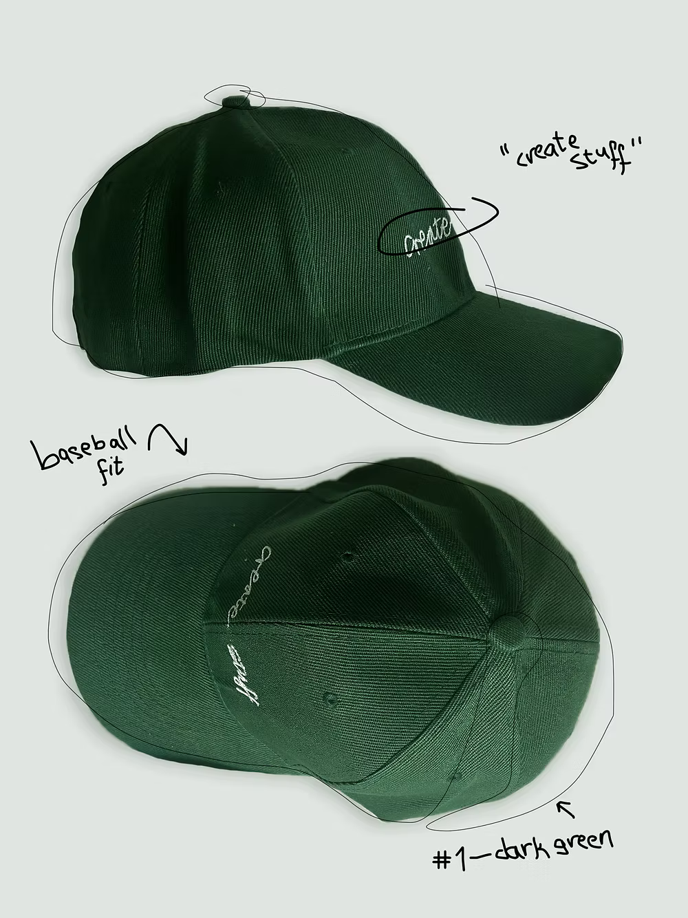 Green "Create Stuff" Cap